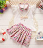 BibiCola summer baby girl clothes Top + dress 2pcs sport suit set baby girls clothing set toddler flower clothes set tracksuit