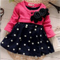 BibiCola baby Girls Dress Casual Kids Autumn Girl Clothes Polka Dots Dress Kids Clothes Cute Dress Girls Party Dress