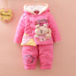 BibiCola baby Girls christmas snowsuit parkas clothing set winter coat children bear hooded thicken infant winter clothes set