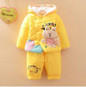 BibiCola baby Girls christmas snowsuit parkas clothing set winter coat children bear hooded thicken infant winter clothes set