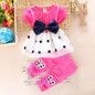 BibiCola  fashion toddler baby girls summer clothing set skids sport suit set tracksuit set bow 2pcs girls summer clothes set