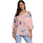 BHflutter 2018 Women Blouse Shirt Plus Size 4XL 5XL 6XL Batwing Sleeve Chiffon Tops Floral Print Casual Summer Blouses Blusas