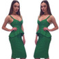 2017 Sexy Winter Bandage Dresses Women Sleeveless Celebrity Party Dress Ruffles Knee Length Vestidos Two Piece Set Bodycon Dress