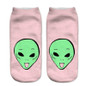 Aliens Socks 3D Printing Female Socks Women Low Cut Ankle Socks Calcetines Mujer Casual Hosiery Printed Sock