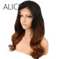 ALICE Pre Plucked Full Lace Human Hair Wigs For Black Women 10-24'' Remy Hair Glueless Brazilian Ombre Lace Wig Bleached Knots