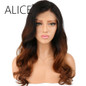 ALICE Pre Plucked Full Lace Human Hair Wigs For Black Women 10-24'' Remy Hair Glueless Brazilian Ombre Lace Wig Bleached Knots