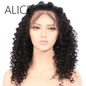 ALICE Kinky Curly 360 Lace Frontal Wig With Baby Hair Natural Hairline 8"-20" Non Remy Brazilian Human Hair Wigs Natural Black