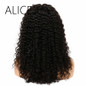 ALICE 150 Density Lace Frontal Wigs Pre Plucked Natural Color Kinky Curly Remy Hair Brazilian Lace Front Wigs 8-24 Inches