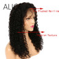 ALICE 150 Density Lace Frontal Wigs Pre Plucked Natural Color Kinky Curly Remy Hair Brazilian Lace Front Wigs 8-24 Inches