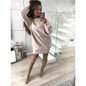 VITIANA Women Casual Hoodies Dress Female Autumn Black Long Sleeve Loose Hoodies Sweatshirts Pullover Short Dresses Harajuku