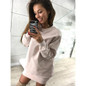 VITIANA Women Casual Hoodies Dress Female Autumn Black Long Sleeve Loose Hoodies Sweatshirts Pullover Short Dresses Harajuku