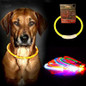 LED Nylon Pet Dog Collar Night Safety Glow Flashing Dog Cat Collar Led Luminous Small Dogs Collars USB Rechargeable