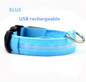 LED Nylon Pet Dog Collar Night Safety Glow Flashing Dog Cat Collar Led Luminous Small Dogs Collars USB Rechargeable