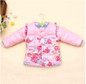 2017 small flower winter kid girl hooded outwear baby Korean cotton warm jacket children thick fashion parkas child clothes0-2Y