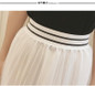 2017 Skirt Vintage Embroidery Floral Tulle skirt all-match Waist Fold slim Pleated Skirts Women's tutu skirt Ukraine Black