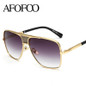 AFOFOO Fashion Sunglasses Vintage Men Sunglass Luxury Brand Designer Women Gradient Sun glasses UV400 Shades Eyewear