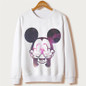 2017 Casual tumblr Sweatshirt WOMEN Cartoon MOUSE Print Sweatshirts Long Sleeve Hoody O-Neck KAWAII White CUTE Hoodies Pullovers