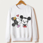 2017 Casual tumblr Sweatshirt WOMEN Cartoon MOUSE Print Sweatshirts Long Sleeve Hoody O-Neck KAWAII White CUTE Hoodies Pullovers