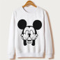 2017 Casual tumblr Sweatshirt WOMEN Cartoon MOUSE Print Sweatshirts Long Sleeve Hoody O-Neck KAWAII White CUTE Hoodies Pullovers