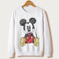 2017 Casual tumblr Sweatshirt WOMEN Cartoon MOUSE Print Sweatshirts Long Sleeve Hoody O-Neck KAWAII White CUTE Hoodies Pullovers