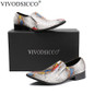 VIVODSICCO New Snake Style Genuine Leather Shoes Men Flats Pointed Toe Men Oxfords Shoes Casual Men Dress Shoes Wedding shoe