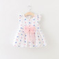 new 2016 summer Baby Bow Dress cute Infant Sleeveless Dress Birds print toddler girls Birthday Dress newborn baby girl clothes