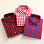 Dioufond Plaid Shirt Women Blouses Cotton Shirts Long Sleeve Blouse Blusas Femininas Women Tops And Blouses 2018 New Fashion 5XL