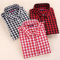 Dioufond Plaid Shirt Women Blouses Cotton Shirts Long Sleeve Blouse Blusas Femininas Women Tops And Blouses 2018 New Fashion 5XL