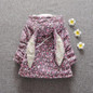 Warm Winter Baby Girls Parkas Floral Lovely Hooded Cotton Thicken Jackets Coat Outerwear Snow Wear Casaco+bag