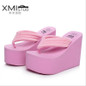 Free Shipping 2016 Ultra High Heels Beach Slippers Summer Wedges Platform Sandals Flip Flops Women Shoes