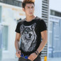 New 2016 Summer T-shirt Men 3d Print Wolf Short Sleeve T Shirts Casual Brand Men 100% Cotton Shirt Men Clothes Tops