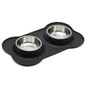 Small Stainless Steel Dog Bowls - Silicone Mat