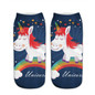 Harajuku emoji socks Unicorn Print 3D Funny Socks Women Kawaii Low Cut Ankle Short Licorne Cute Art Socks Hot Sale JH935223