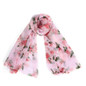 Newly Fashion Stylish Rose Print Womens Voile Long Stole Scarves Floral Shawl Scarf Wrap Lady Shawl Chiffon Scarf Women No83
