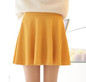 Newly Design Skater Skirts Sexy Women Mini Skirt High Waist Plain Style Flared Cotton Loose Fashion Pleated Hot Candy Color D007