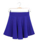 Newly Design Fashion Skirts Sexy Women High Waist Plain Style Skater Flared Cotton Mini Skirt Loose Candy Color Pleated Hot D007