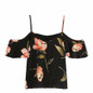 Feitong Summer blusa feminina Women Blouses Sexy Cold Shoulder Floral Print Short Blouse Crop Tops blusas mujer de moda 2018 New