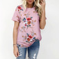 feitong plus size women t shirt 2018 Summer New Fashion Women Ladies Sexy Casual Floral Printing T-shirt Short Sleeve Tops