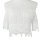 Fashion Boho Summer Women Lace Crochet Blouse Sexy Off Shoulder Beach White Blouses Crop Tops Shirt blusas feminina