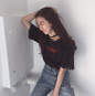 Fashion Blusas 2017 Summer Best Friends T Shirt Korean Ulzzang Harajuku Embroidery Short Sleeve T-shirts Women Casual Top Shirts