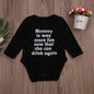 Cotton Newborn Baby Girl Boy Clothes Long Sleeve Letter Romper Jumpsuit Playsuit Outfit