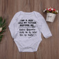 Cotton Newborn Baby Girl Boy Clothes Long Sleeve Letter Romper Jumpsuit Playsuit Outfit
