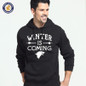 Cotton blend game of thrones mens sweatshirt fleece casual winter is coming men hoodies and sweatshirt with hat 2016
