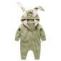2017 Newborn Infant Baby Girl Boy Clothes Cute 3D Bunny Ear Romper Jumpsuit Playsuit Autumn Winter Warm Bebes Rompers One Piece