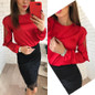 AZZPL 2018 Spring Women New Fashion Chiffon Tops Sexy Style O-Neck Long Lantern Sleeves Shirts Mesh Patchwork Blouses