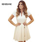 Bekoshine 2017 Newest Vestidos Women Summer Dress Fashion Casual O-Neck Short Sleeve Lace Dress Vestido de renda Party Dresses