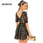 Bekoshine 2017 Newest Vestidos Women Summer Dress Fashion Casual O-Neck Short Sleeve Lace Dress Vestido de renda Party Dresses