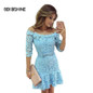 Bekoshine 2017 Newest Vestidos Women Summer Dress Fashion Casual O-Neck Short Sleeve Lace Dress Vestido de renda Party Dresses