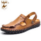 BACKCAMEL Summer Sandals High-end Leather Slippers Outdoor Walking Casual Beach Men Handmade Genuine Leather Shoes Soft Bottom