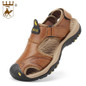 BACKCAMEL Summer Genuine Leather Men Sandals Water Beach Shoes Upstream Aqua Sandals Shoes Casual Leather Sandals Plus Size 46